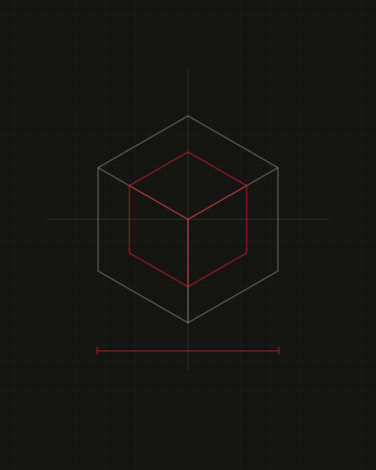 CAD model — isometric drafting render